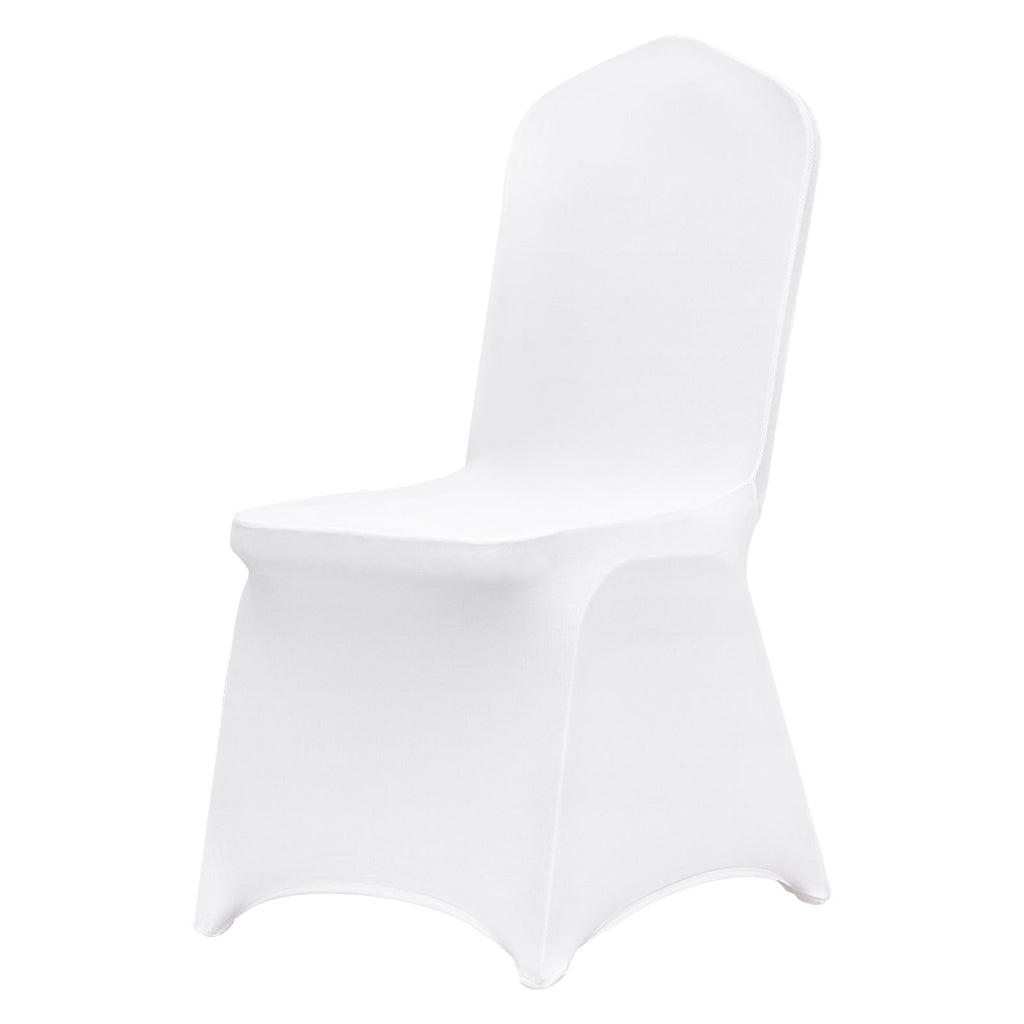 Stretch Spandex Folding Chair Covers, Universal Fitted Chair Cover, Removable Washable Protective Slipcovers, for Wedding, Holiday, Banquet, Party, Celebration, Dining (50PCS White)