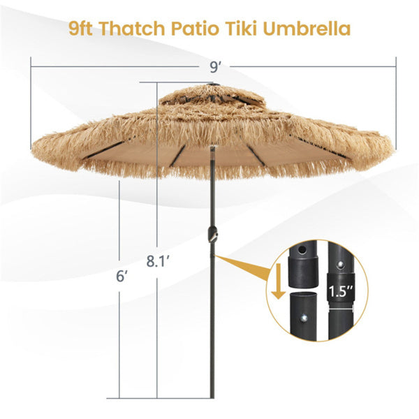 9 Foot Portable Beach Umbrella with Led Lights.