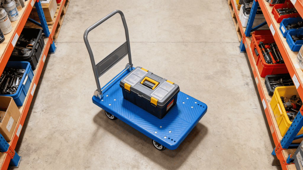 Hand Truck Upgraded Foldable Push Cart Dolly 660 lbs Capacity Moving Platform Hand Truck Heavy Duty Space Saving Collapsible Swivel Push Handle Flat Bed Wagon