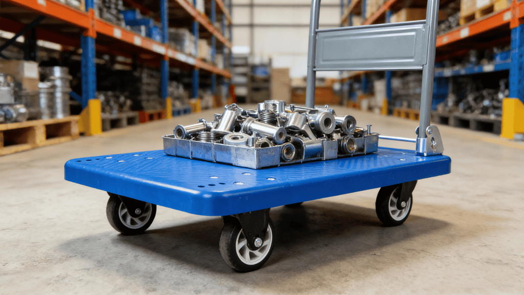 Hand Truck Upgraded Foldable Push Cart Dolly 660 lbs Capacity Moving Platform Hand Truck Heavy Duty Space Saving Collapsible Swivel Push Handle Flat Bed Wagon