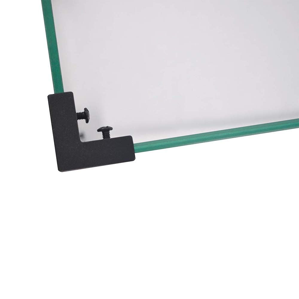 Fire Pit Table Wind Guard, 38.1 x 10.6 x 5.9 Inch Rectangular Glass Wind Guard, Clear Tempered Glass Flame Guard, with Aluminum Alloy Brackets, for Propane Gas Outdoor