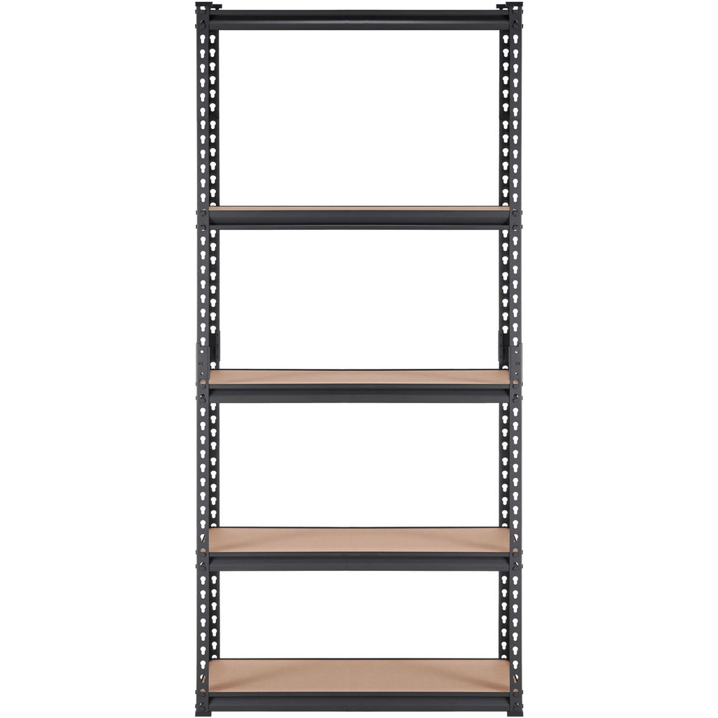 Storage Shelving Unit, 5-Tier Adjustable, 2000 lbs Capacity, Heavy Duty Garage Shelves Metal Organizer Utility Rack, Black, 35" L x 18" W x 71" H for Kitchen Pantry Basement Bathroom Laundry