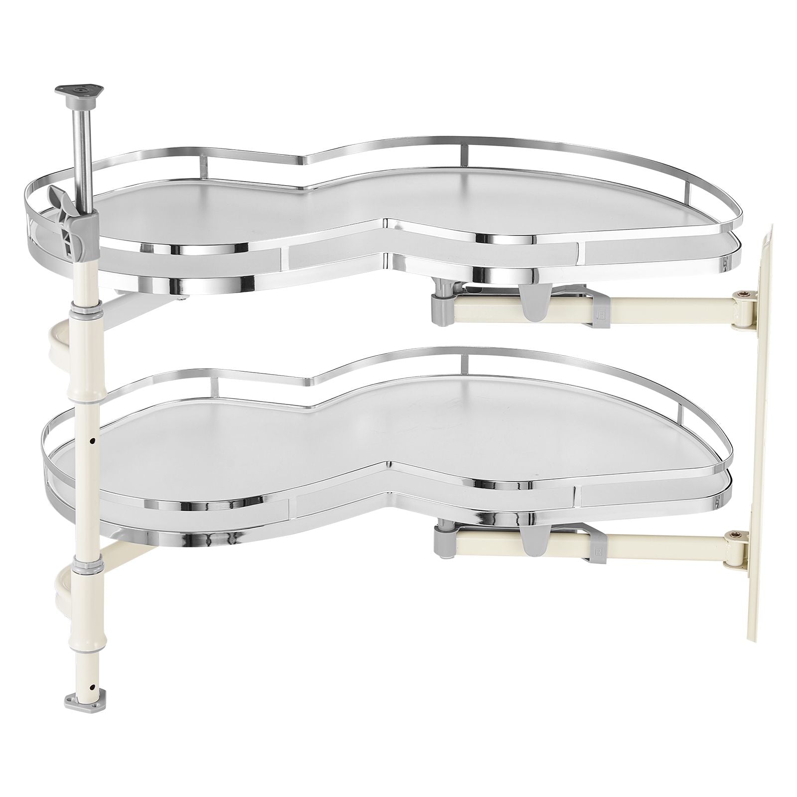 Swing Right Blind Corner Cabinet, Pull Out Organizer for 36 inch Width Blind Cabinet, 2 Tier Height Adjustable Swing Tray, Soft Close Kitchen Cloud Blind Organizer, Right Open