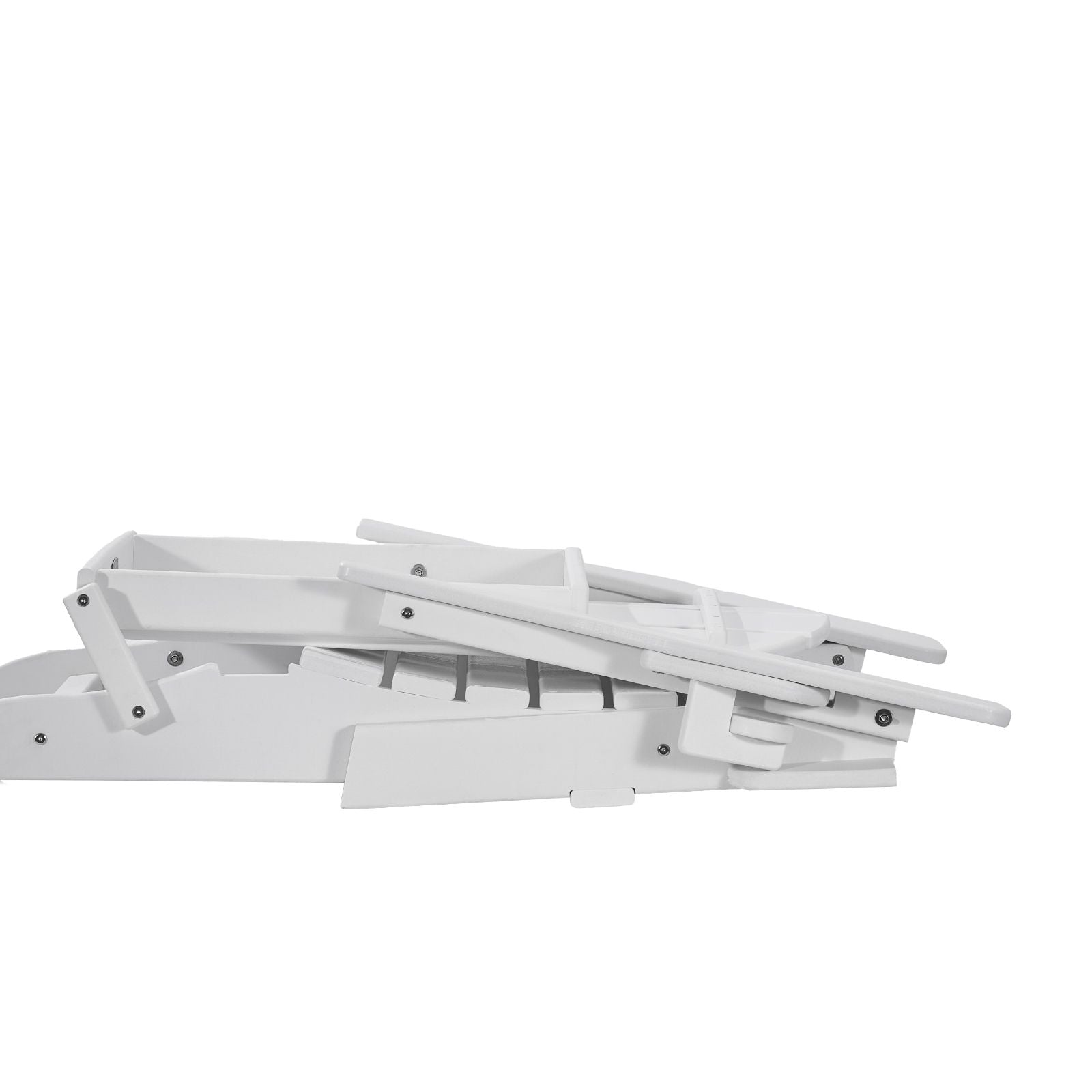 Adirondack Chair Plastic, Set of 2 All-Weather Portable Folding Fire Pit Chair, Outdoor Adirondack Patio Chair with Cup Holder, with Relaxing Arm Rest Ergonomic, for Garden, Backyard - White
