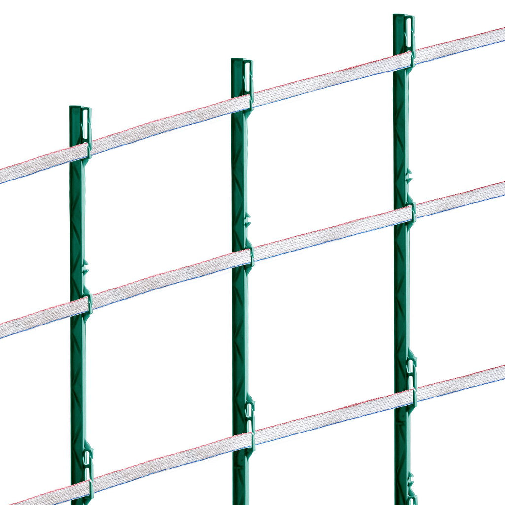 Electric Fence Tape, 1640Ft 500M Polytape Fencing Hot Wire, 3/4" Width 6 Stainless Steel Strands for Reliable Conductivity, UV & Rust Resistance, Portable Polywire for Horse Cattle Livestock