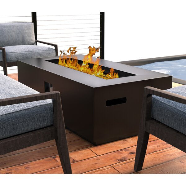Concrete Propane/Natural Gas Fire Pit Table (Dark )