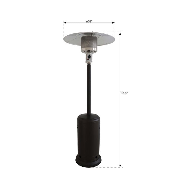 46000 BTU Standing Patio Heater(Black)