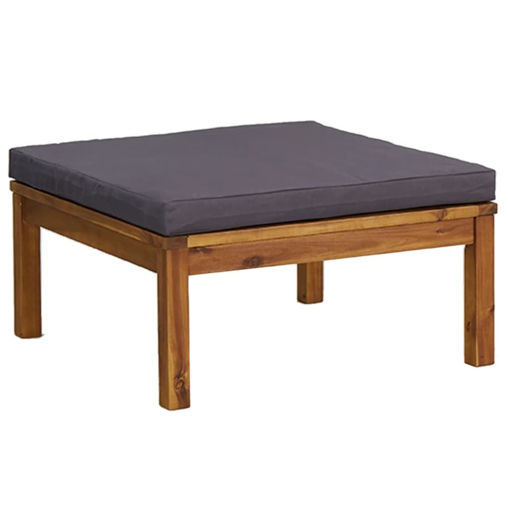 6 Piece Patio Lounge Set with Cushion Solid Acacia Wood