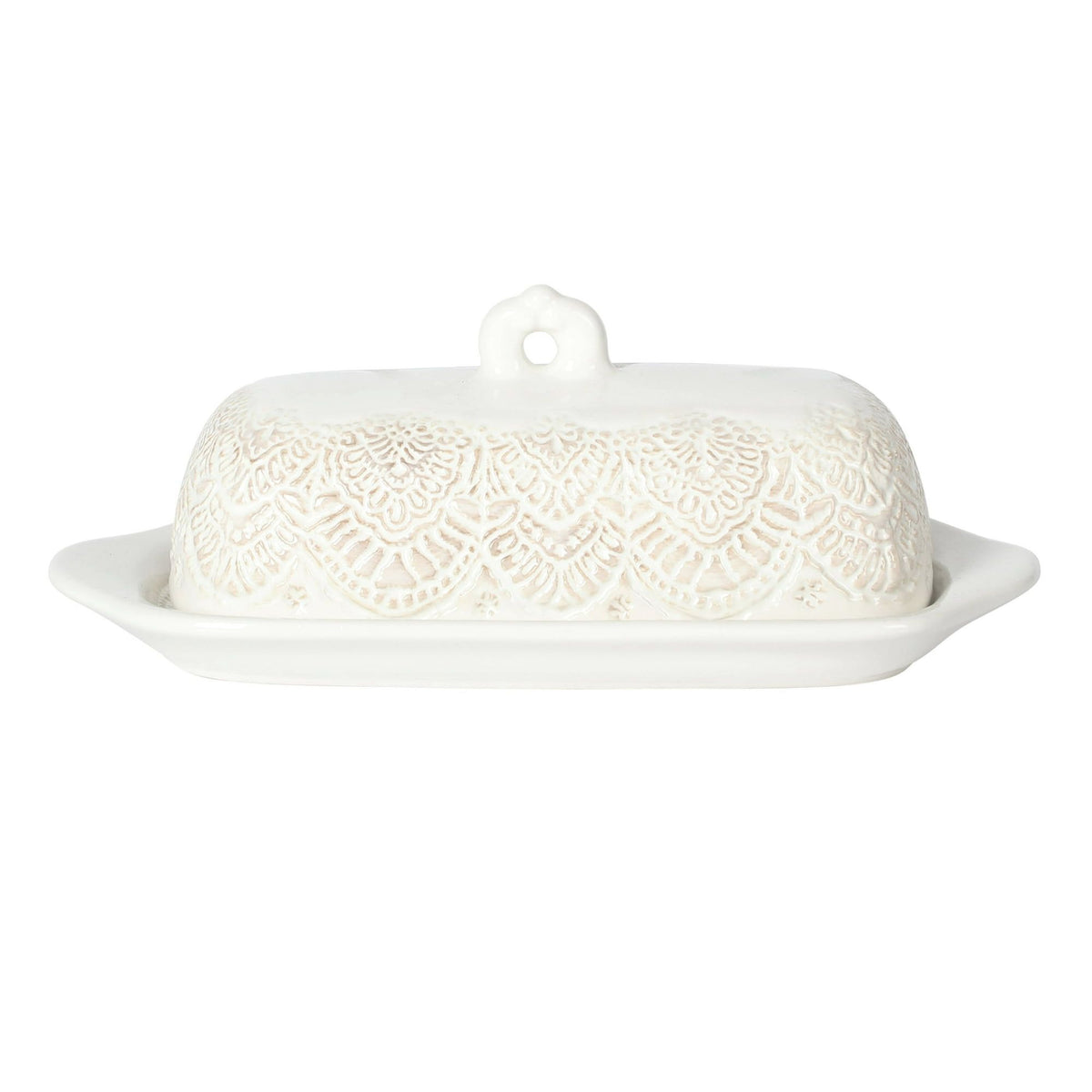Vintage Lace Butter Dish, Rustic Kitchen Organizer or Storage Accessory, Perfect for Farmhouse Kitchen Decor