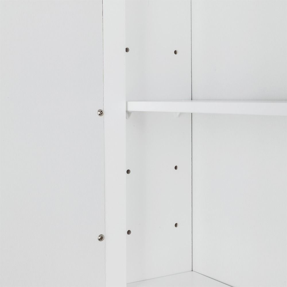 Wall Mounted Storage Cabinet with Magnetic Lock Space Saving Organizer Shelf Durable Bathroom Kitchen Cupboard