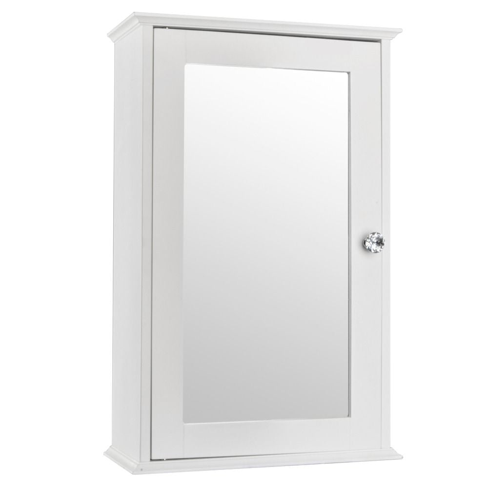 Wall Mounted Storage Cabinet with Magnetic Lock Space Saving Organizer Shelf Durable Bathroom Kitchen Cupboard