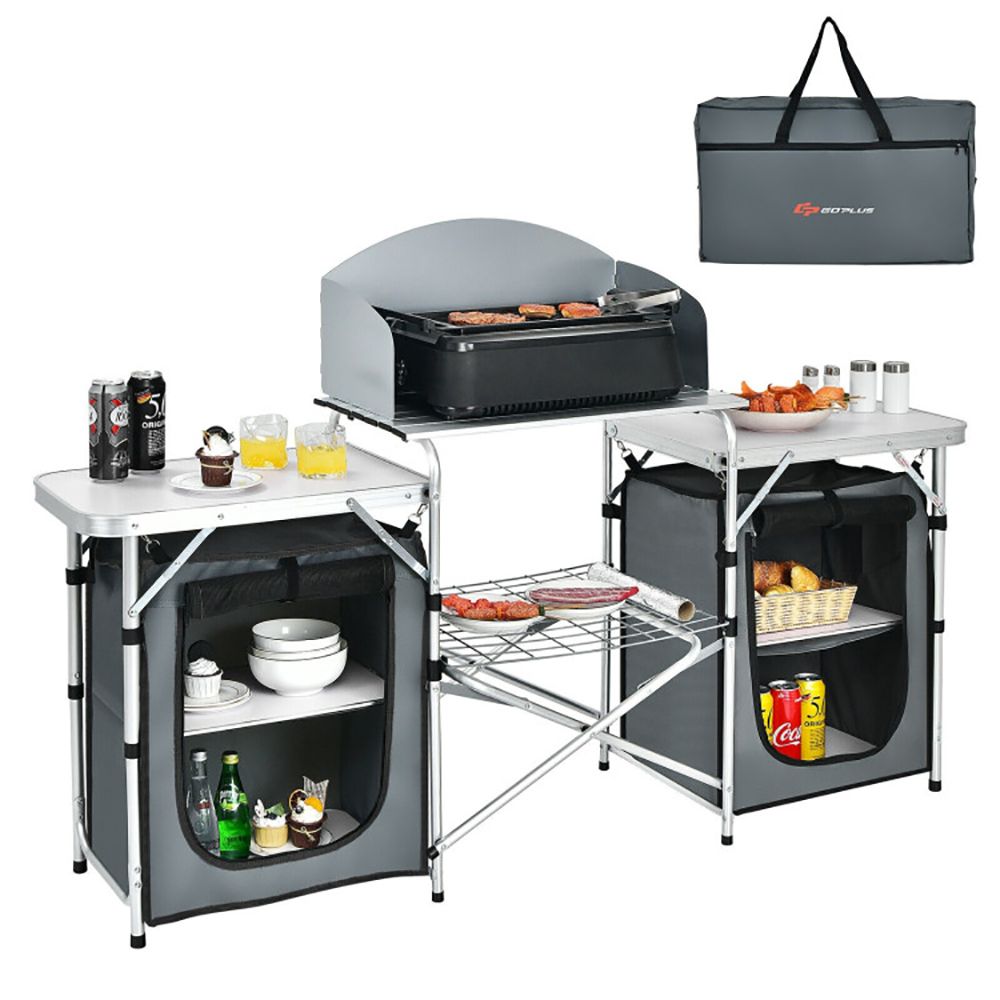 1PC Folding Camping Table with Storage Organizer