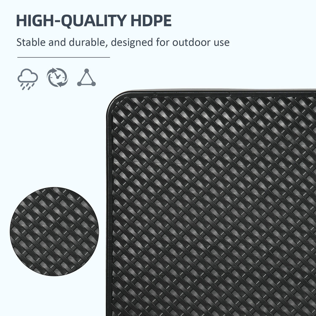 4PCs 175lb Cantilever Patio Umbrella Base Weights, HDPE Water and Sand Filled Umbrella Weights, Black