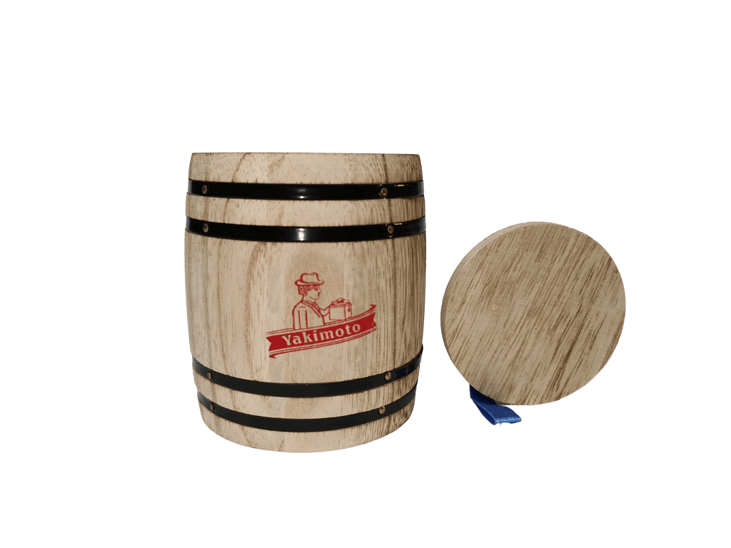 Yakimoto 1 Piece Mini Wood Canister | Small Airtight Kitchen Storage | Countertop Spice, Sugar, Snack Container | Rustic Home Decor & Cute Organizer | Gift Idea