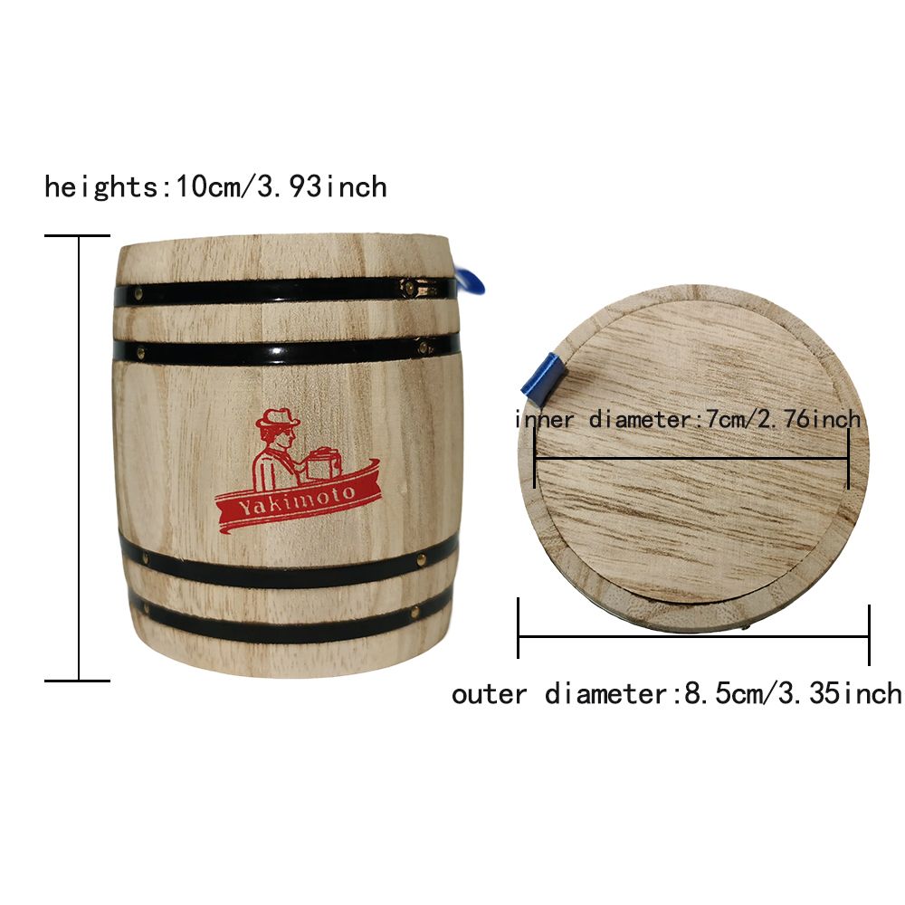 Yakimoto 1 Piece Mini Wood Canister | Small Airtight Kitchen Storage | Countertop Spice, Sugar, Snack Container | Rustic Home Decor & Cute Organizer | Gift Idea