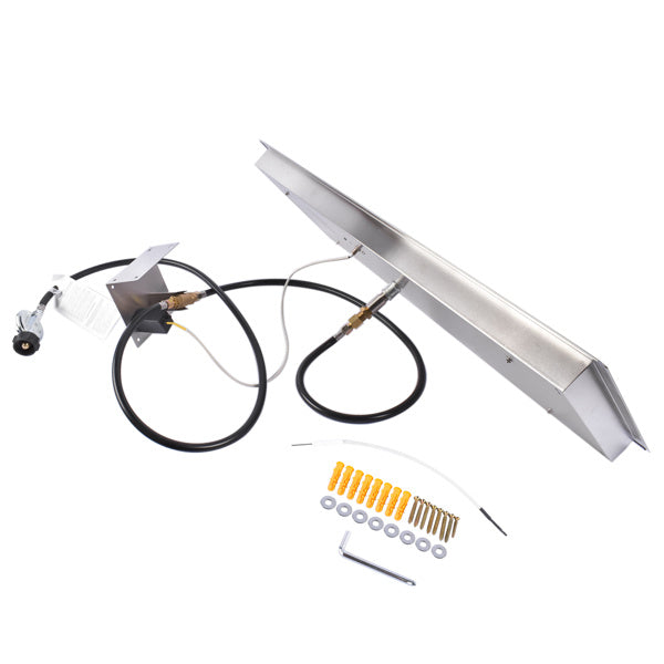 36x12-inch Fire Pit Pan Stainless Steel Fire Pit Burner Kit Rectangular Indoor or Outdoor
