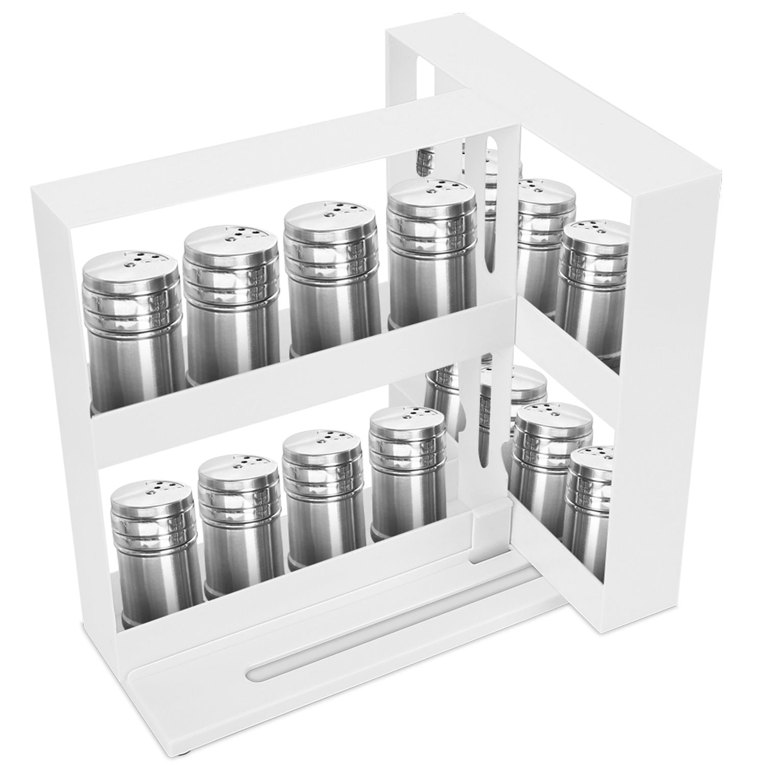 Swivel Cabinet Organizer Revolving Kitchen Rack Spice Organizer for Cabinet Condiment Holder Shelf