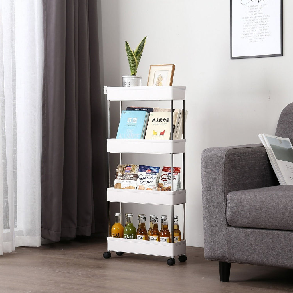 Three and four tier cart shelves, bedroom shelves, kitchen activity shelves, multi-tier shelves for year-round home storage and outdoor camping storage