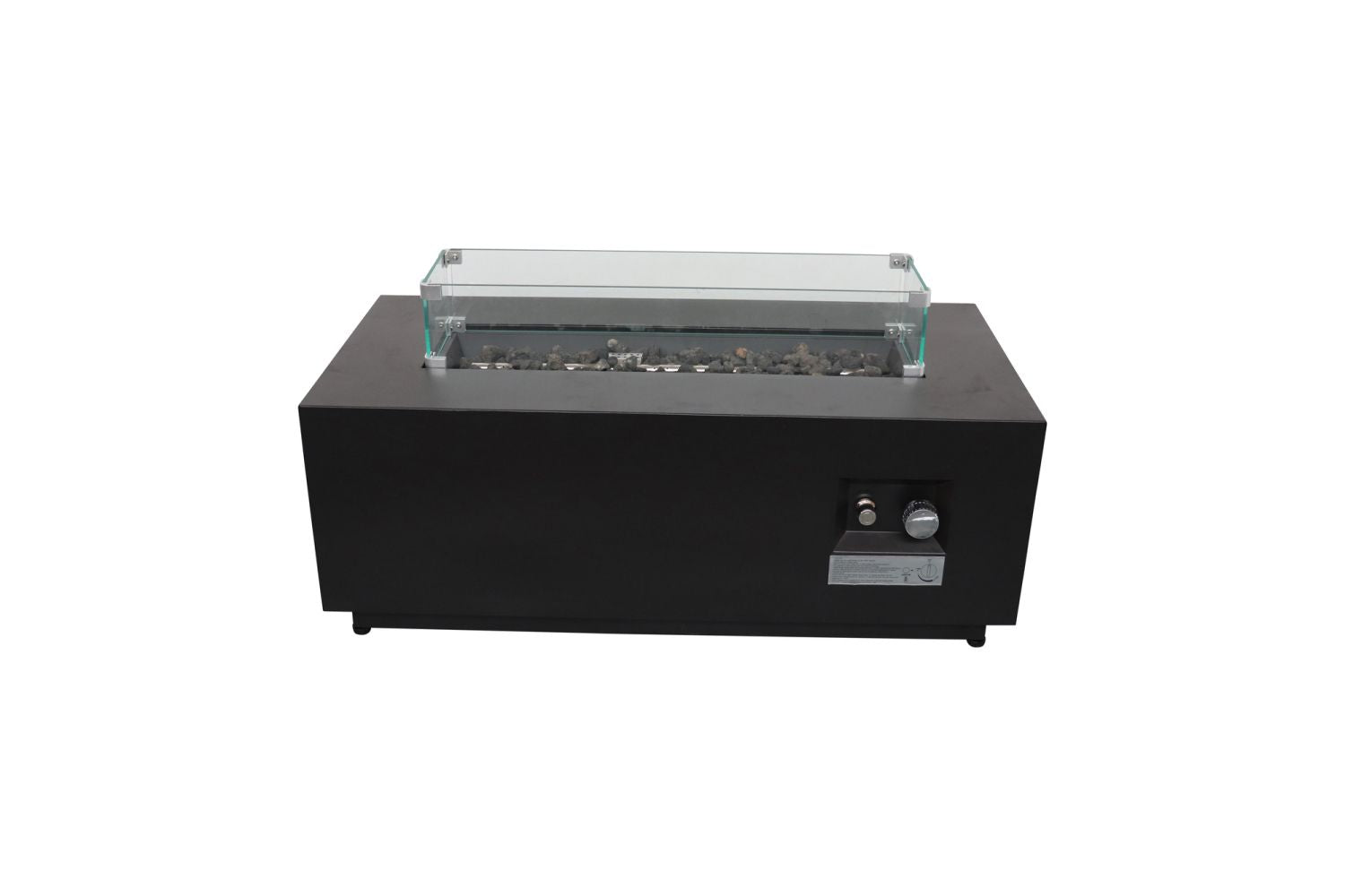 16 H x 42 W Steel Outdoor Fire Pit Table with Lid