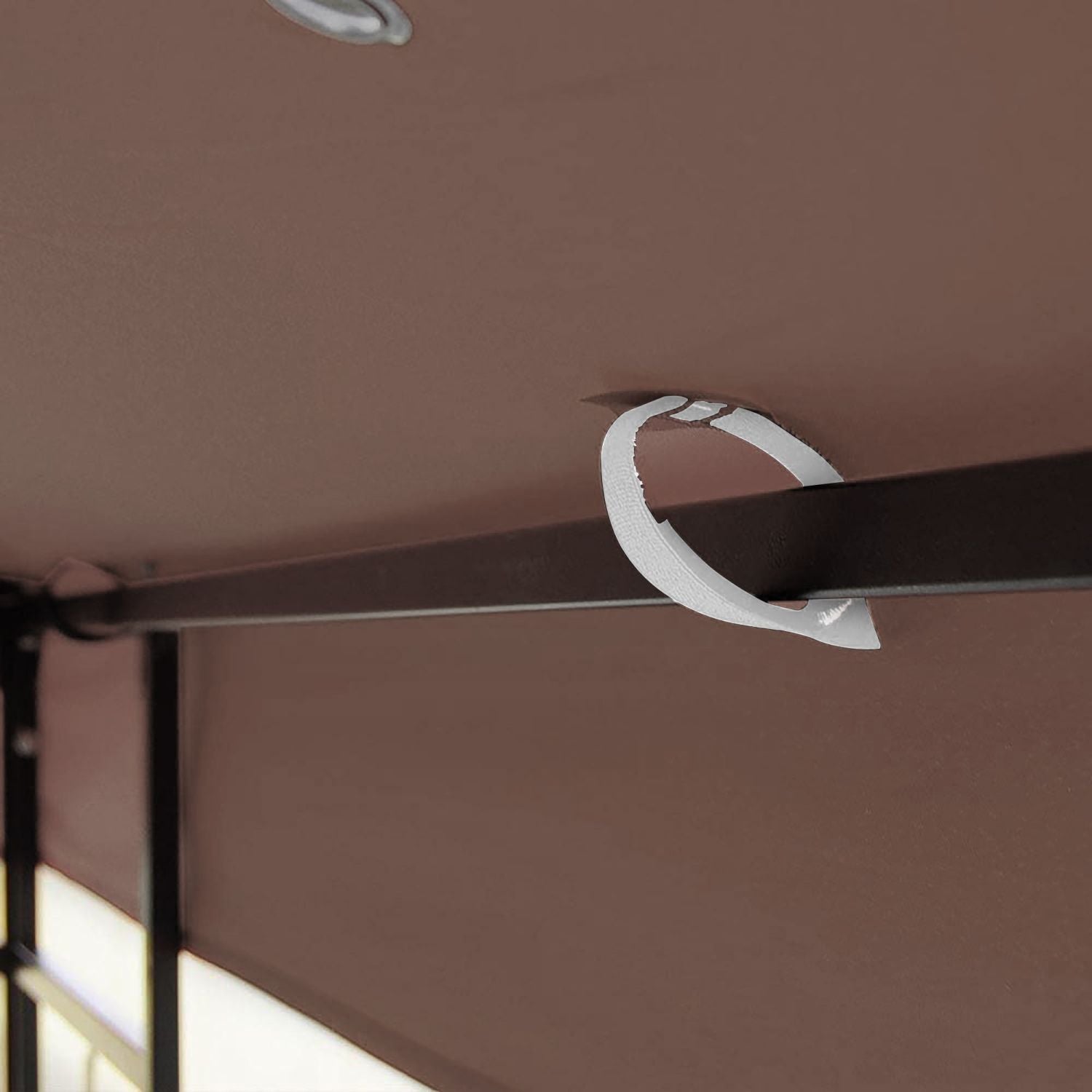 10x10 Ft Outdoor Patio Gazebo Replacement Canopy, Double Tiered Gazebo Tent Roof Top Cover Only(Frame Not Include)