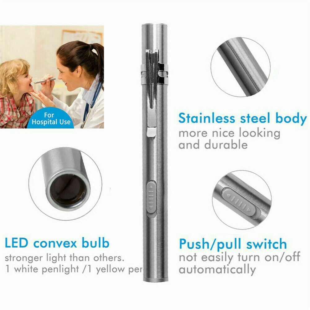 USB Rechargeable Stainless Steel Pen Flashlight – product image 2