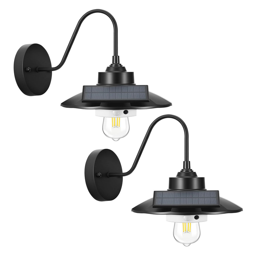 Solar Motion-Sensor Barn Lights – 2 Pack