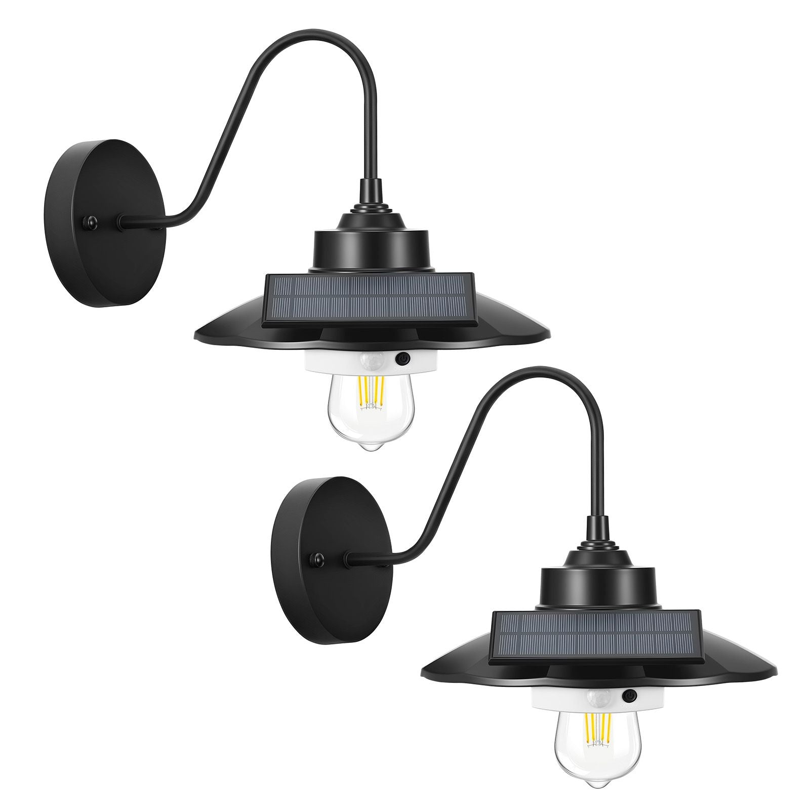 Solar Motion-Sensor Barn Lights – 2 Pack