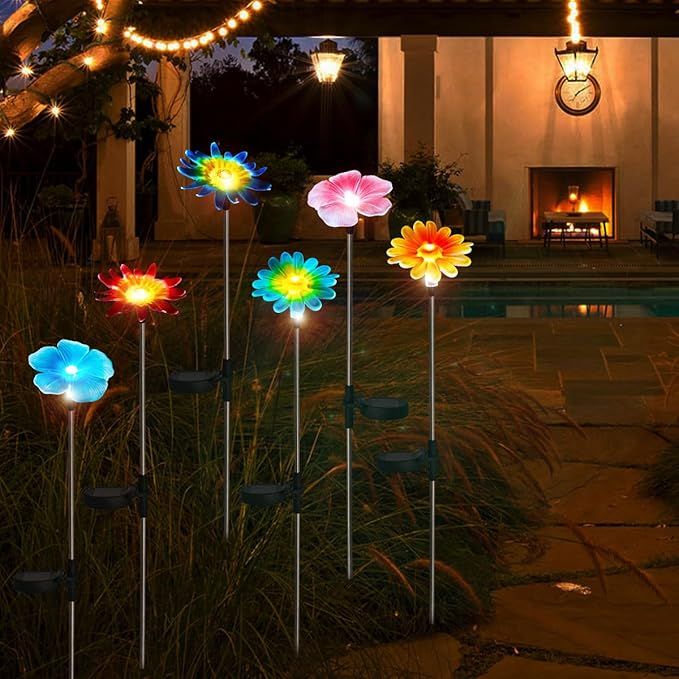 Solar Garden Figurine Stake Lights – 6 Pack – product image 2