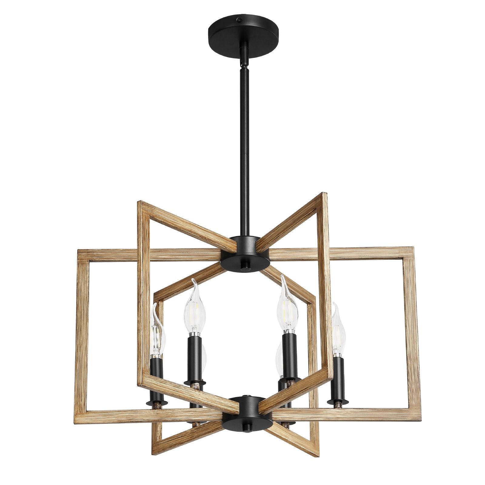 Six-Light Adjustable Farmhouse Metal Chandelier – product image 10