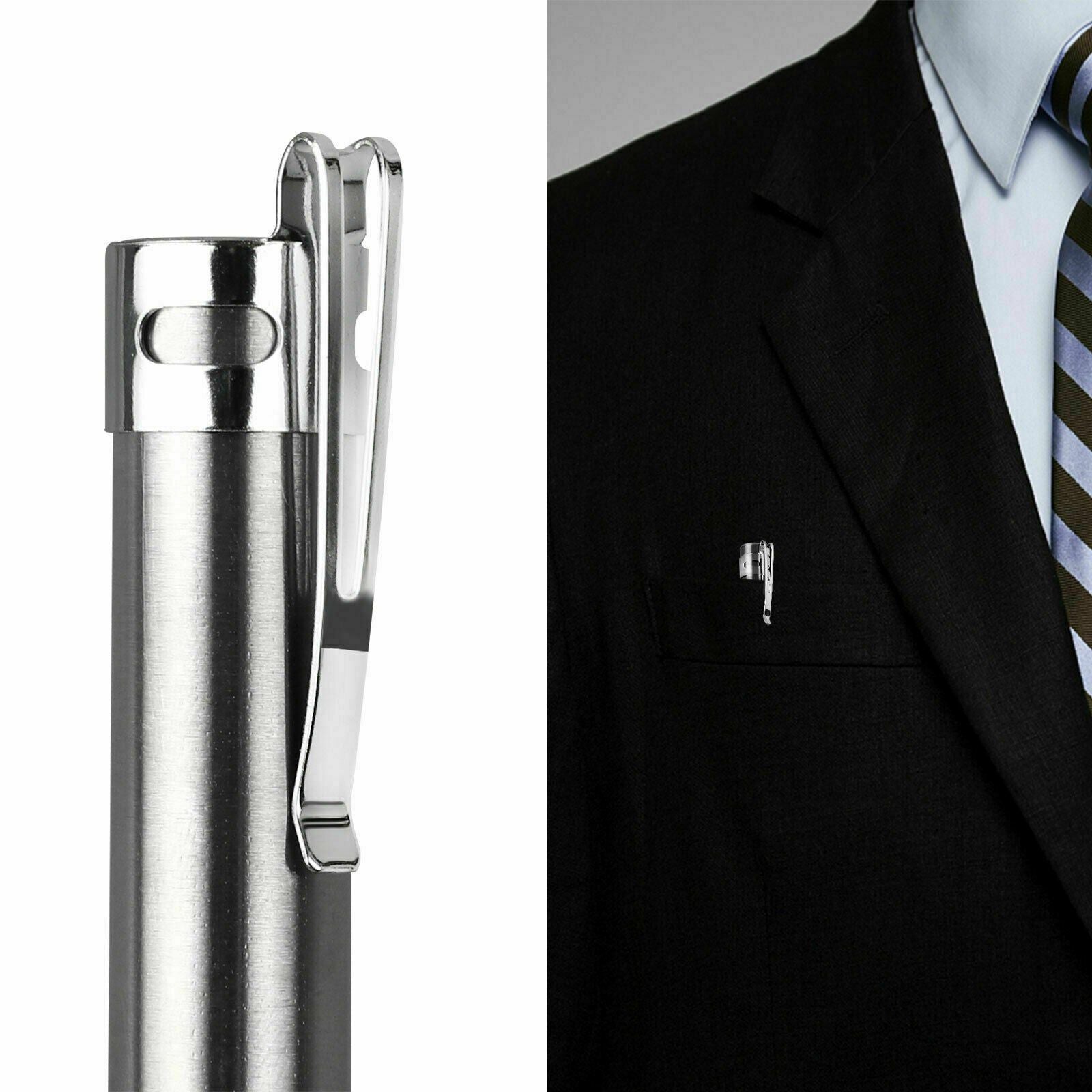 USB Rechargeable Stainless Steel Pen Flashlight – product image 10