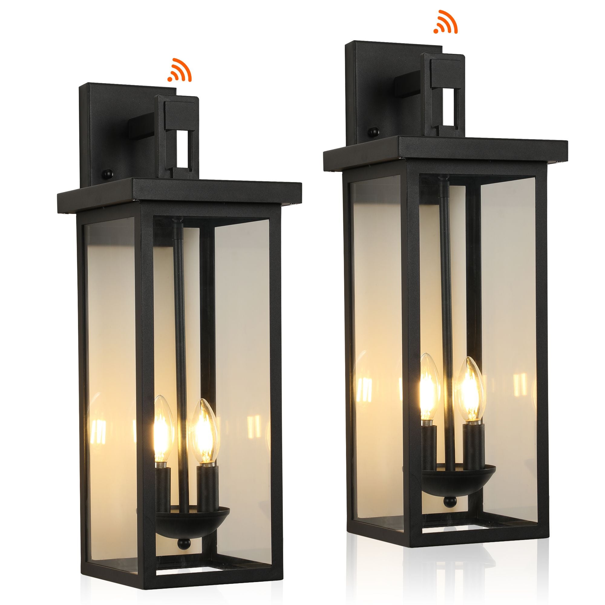 22-Inch Dusk-to-Dawn Outdoor Wall Lanterns – 2 Pack – product image 9