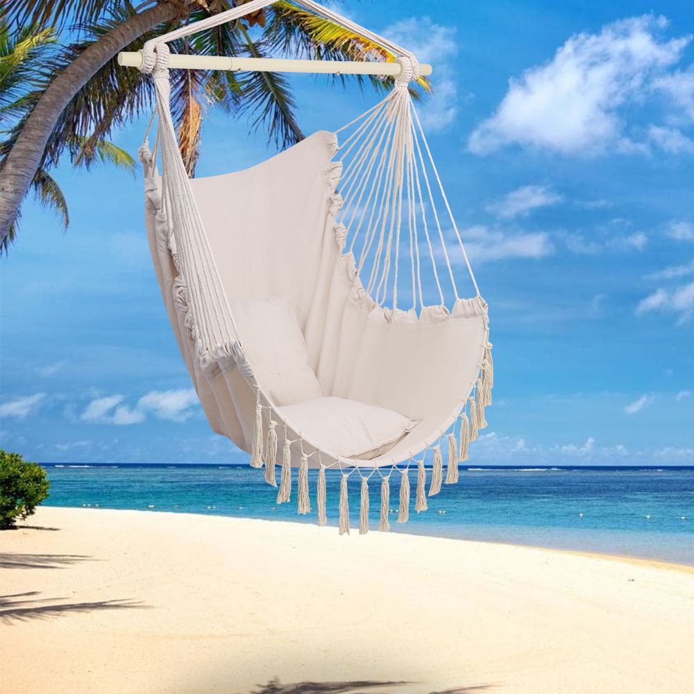 Beige Tassel Hanging Chair – product image 2