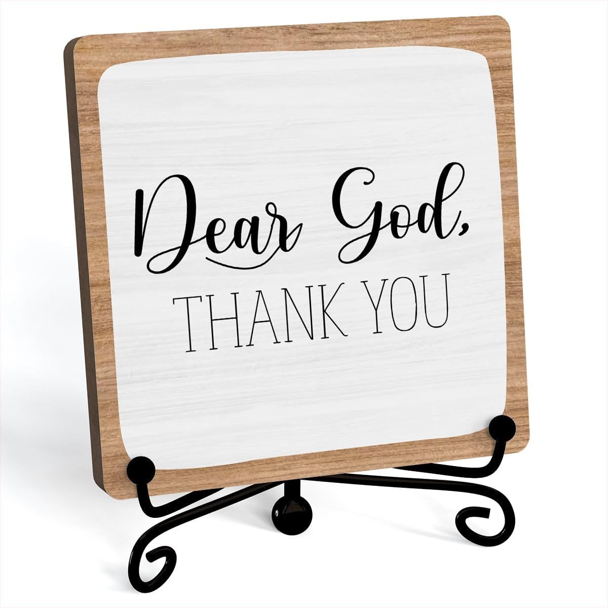 Christian Farmhouse Table and Shelf Decor