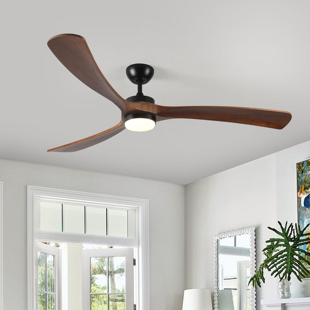 72-Inch Indoor/Outdoor Ceiling Fan with Light and Remote – Walnut – product image 7