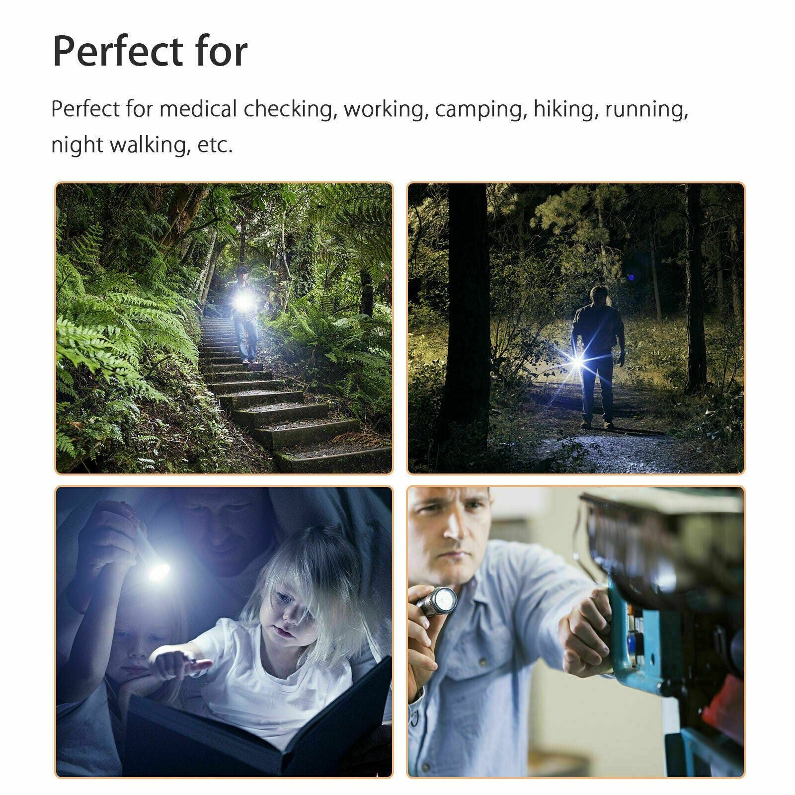 USB Rechargeable Stainless Steel Pen Flashlight – product image 7