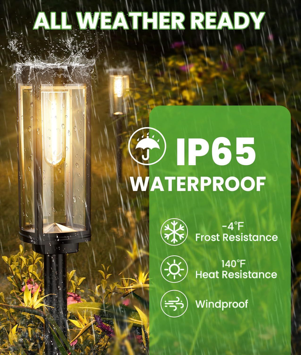 Warm White Solar Lawn and Patio Lights – 8 Pack – product image 2
