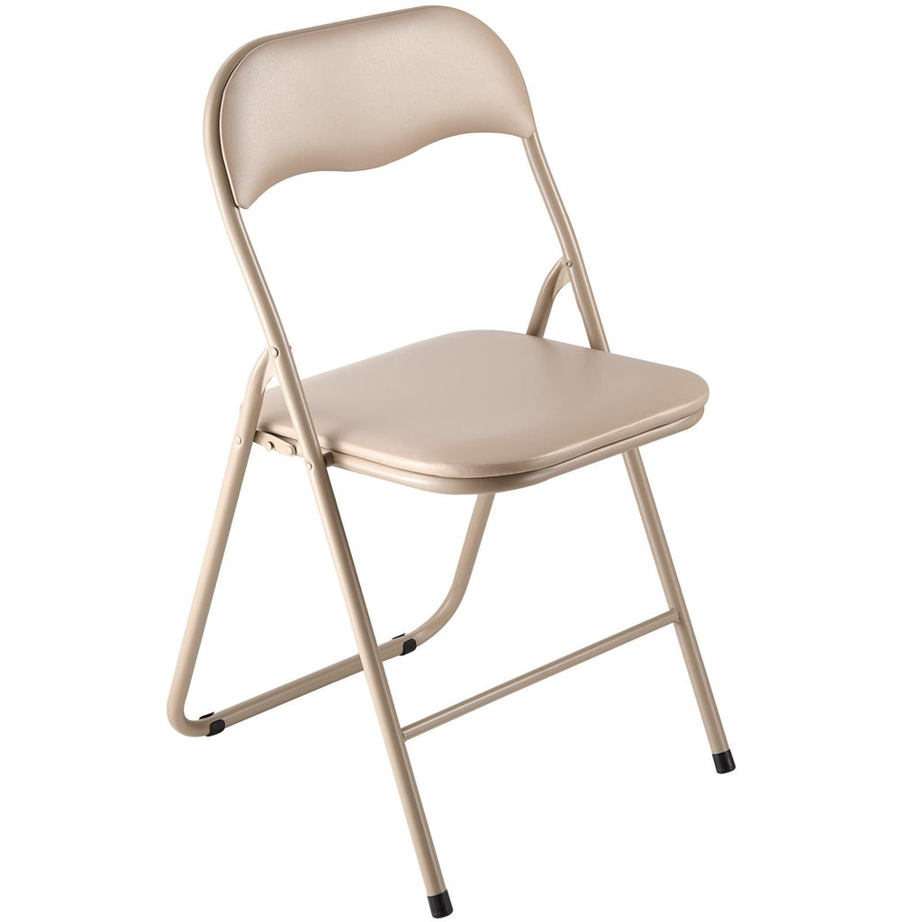 Khaki Padded Folding Chairs – Set of 4 – product image 9