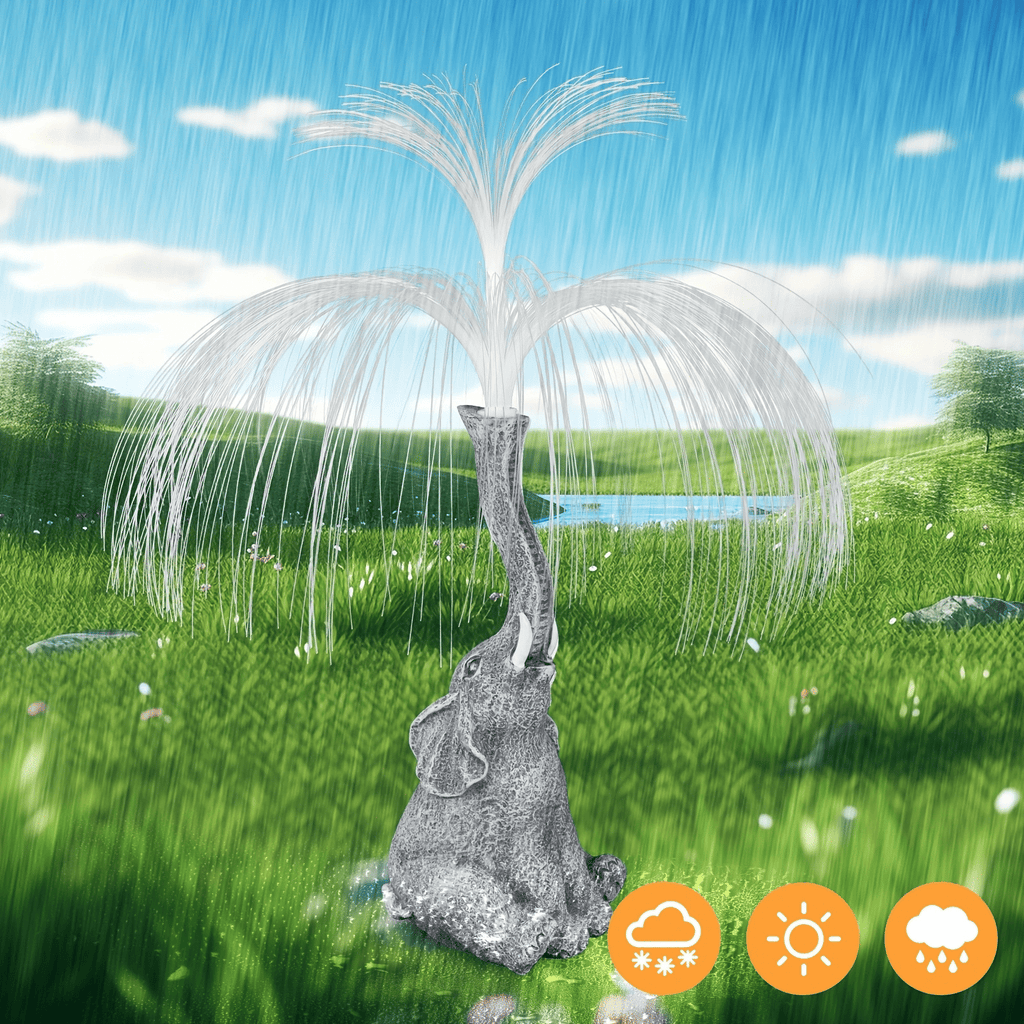 Solar Elephant Garden Fountain Light – product image 2