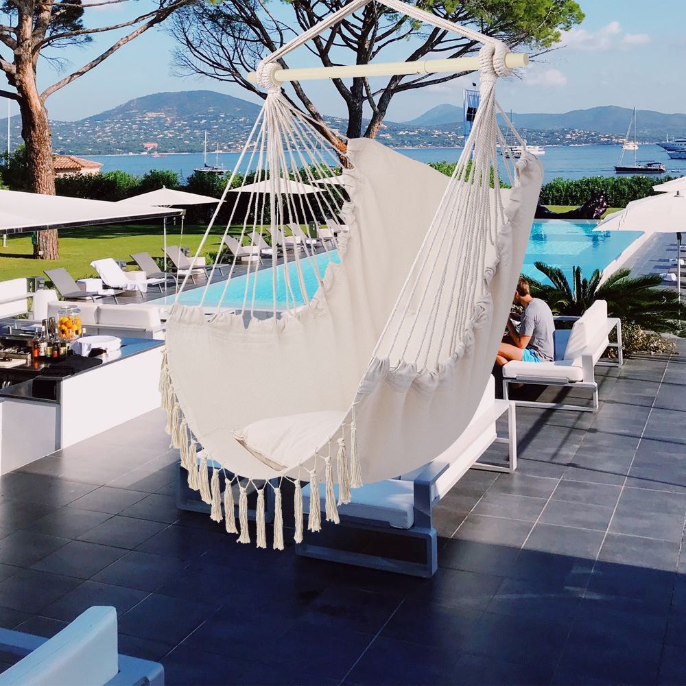 Beige Tassel Hanging Chair – product image 4