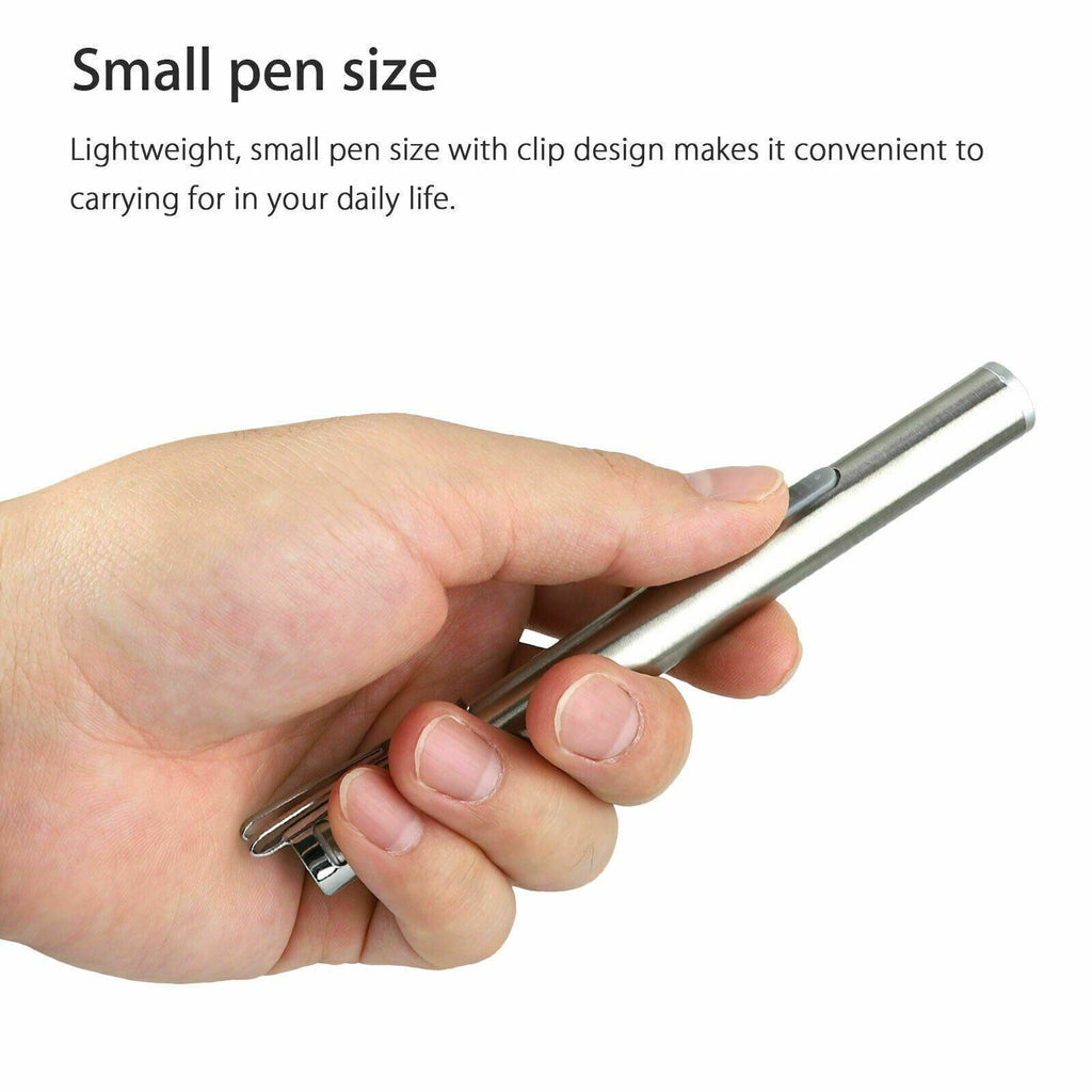 USB Rechargeable Stainless Steel Pen Flashlight – product image 11