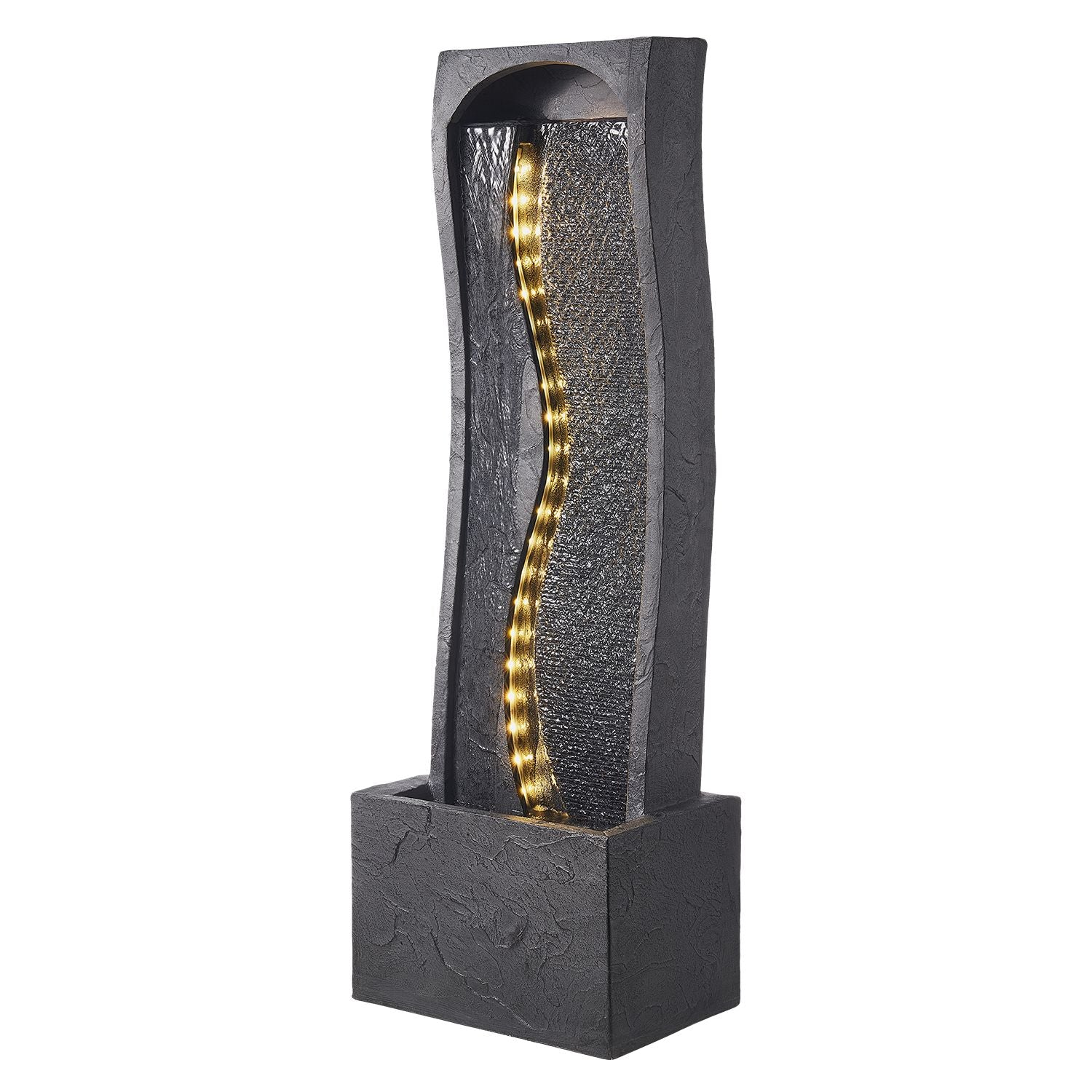 38.58-Inch Rock-Style Outdoor Fountain with LED Light – product image 11