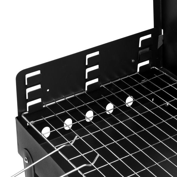 Portable Square Charcoal Grill – Black – product image 2
