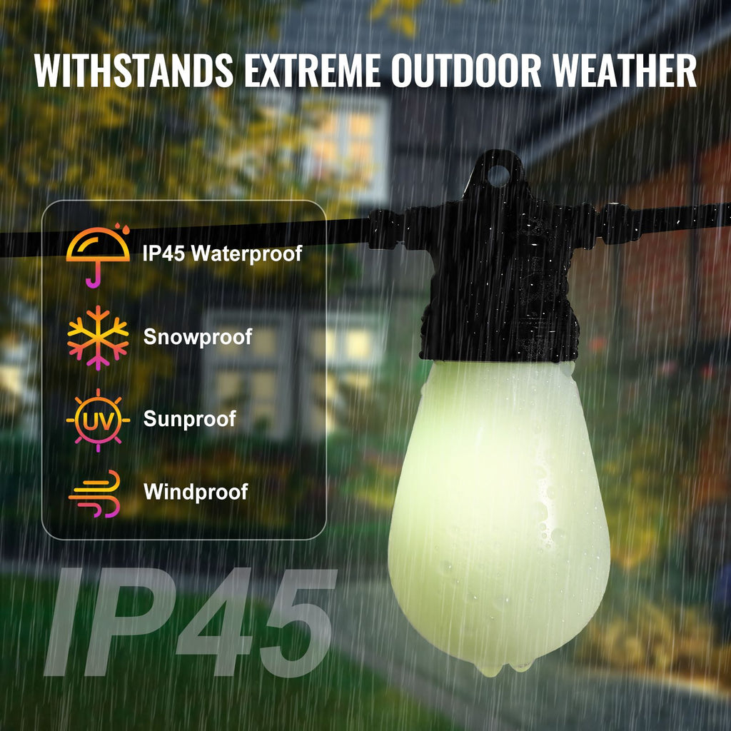 50 Ft RGB Outdoor String Lights with App Control – product image 5