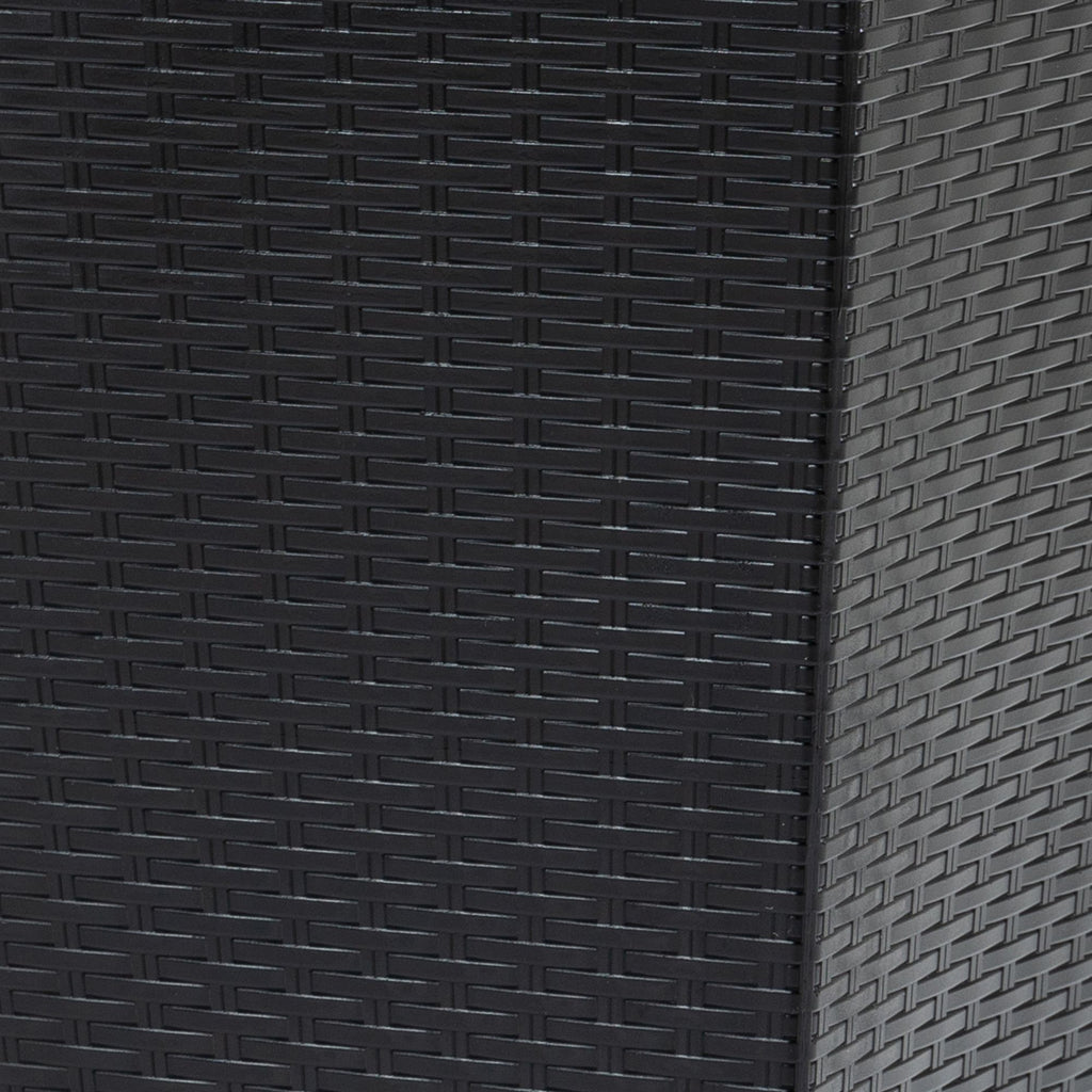 Tall Black Rattan-Style Planters – Set of 3 – product image 8