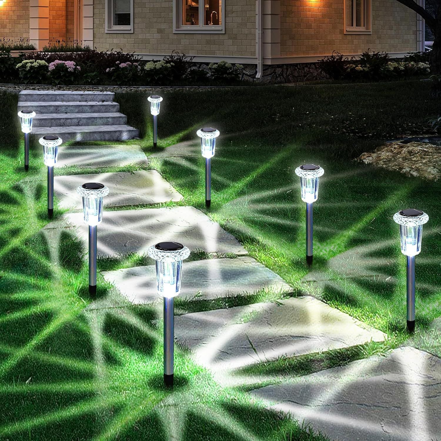Stainless Steel Solar Pathway Lights – 10 Pack – product image 6