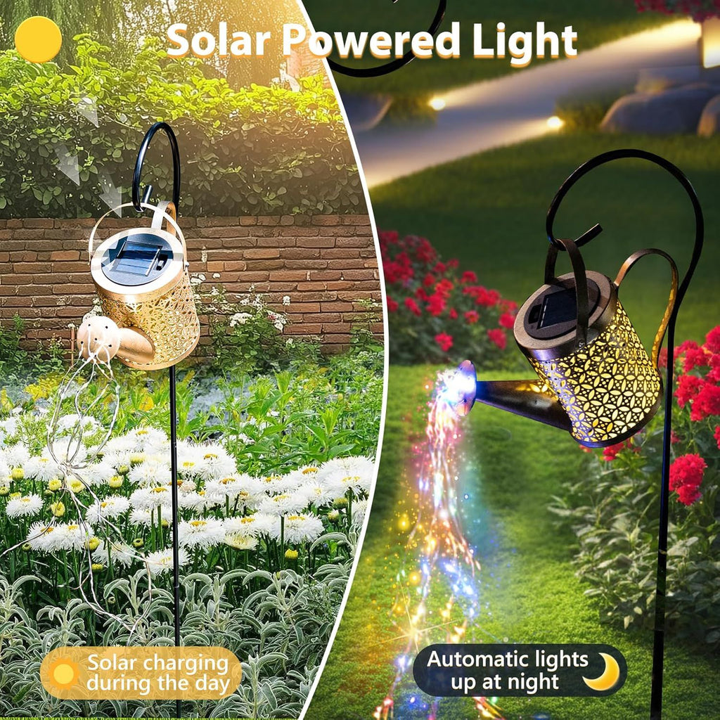 Watering Can Solar Garden Lantern with Hanging Hook – product image 5