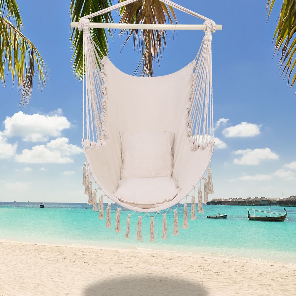 Beige Tassel Hanging Chair – product image 14
