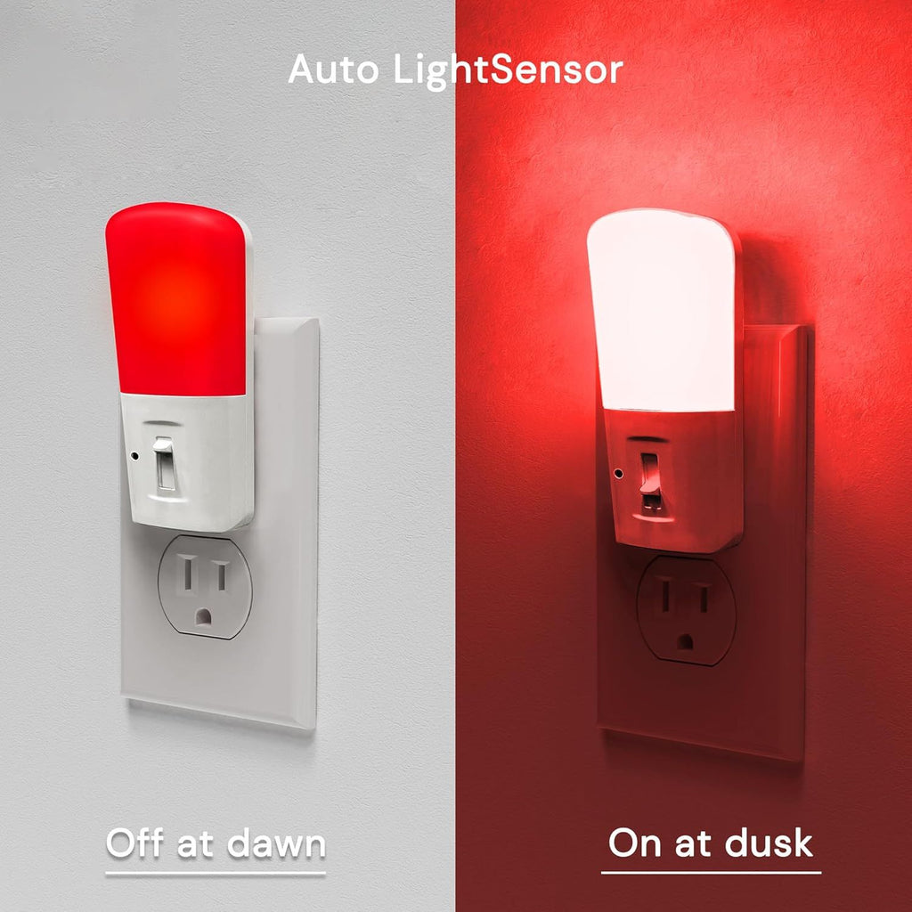 Dimmable Red Dusk-to-Dawn Night Lights – 2 Pack – product image 3