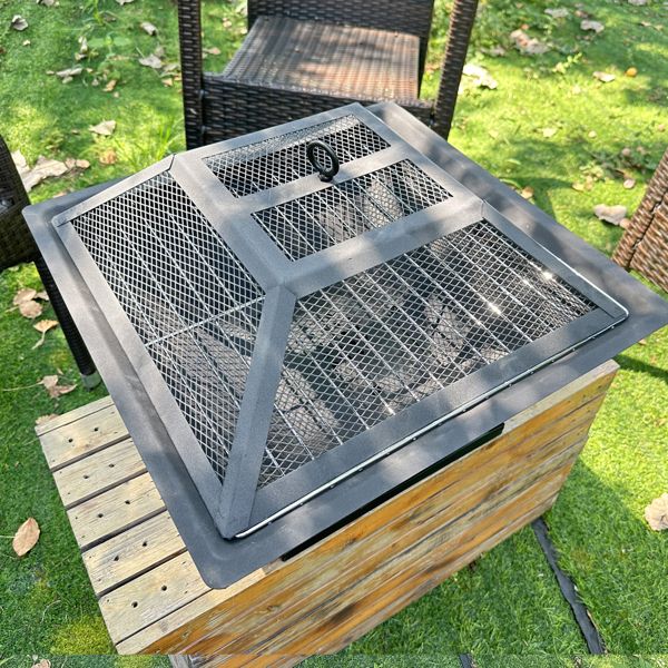 Portable Square Fire Pit and Charcoal Grill – product image 10