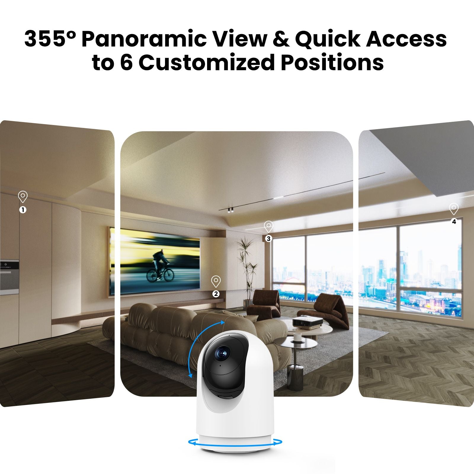 Smart 3K 5MP Indoor Wi-Fi Security Camera – product image 3